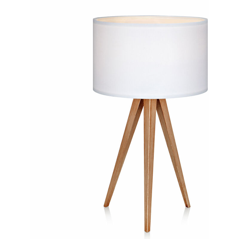 Tripod LED Bedside Table Lamp White Shade Modern Lighting VN-L00008-UK - Versanora