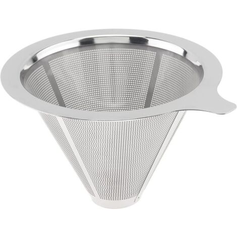 Versare sul gocciolatore per caffè in acciaio inox, filtro per caffè riutilizzabile senza carta, caffettiera riutilizzabile con uno