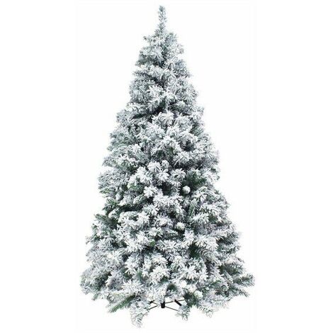 Verschneiter 'Kettinson' Weihnachtsbaum aus PVC + weißer Flock für kleine Abmessungen -240 cm