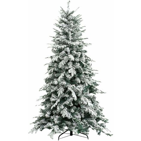Verschneiter Weihnachtsbaum "Alaska" aus PE Real Touch + Flockeffekt -210 cm