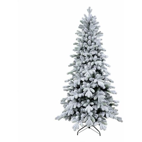 Verschneiter Weihnachtsbaum "Cervino" aus PVC und PE Real Touch Effect + Flocking -210 cm