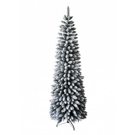 Verschneiter Weihnachtsbaum "Dimitri Slim" aus hochwertigem PVC für kleine Abmessungen -240 cm