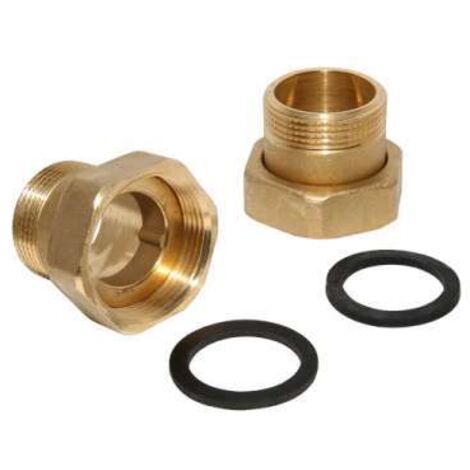 Verschraubung DN15 Verschraubungssatz Anschlussverschraubung G 3/4'' x 1/2'' AG messing flachdichten