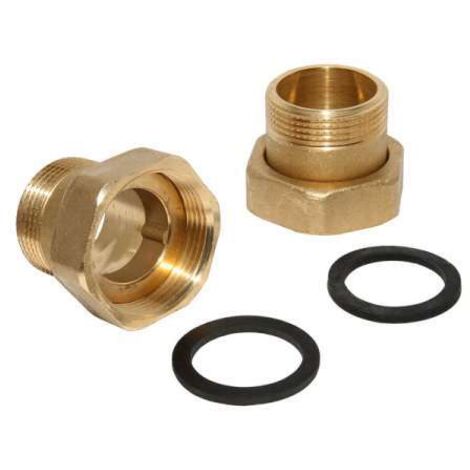 Verschraubung DN20 Verschraubungssatz Anschlussverschraubung G 1'' x 3/4'' AG messing flachdichtend