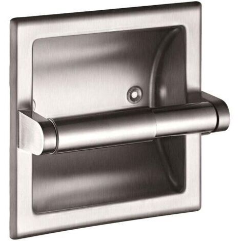 Versenkter Toilettenpapierhalter aus Edelstahl, Rollenhalter für Toilette, Badezimmer, Küche – Silber