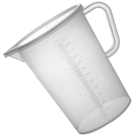 Verseur de mesure 3000ml durable pour cuisine et laboratoire, précis pour tâches exactes, résistant, gradué, multifonction. (117 caractères)