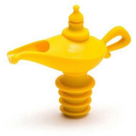 Verseur et bouchon de bouteille jaune Magic Lamp, bouchon de bouteille à vis