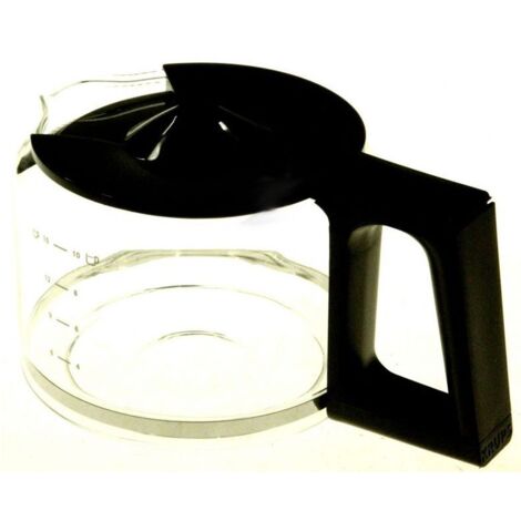 Verseuse noire avec couvercle – Compatible cafetières Krups – Remplacement verseuse endommagée – Dimensions 1L