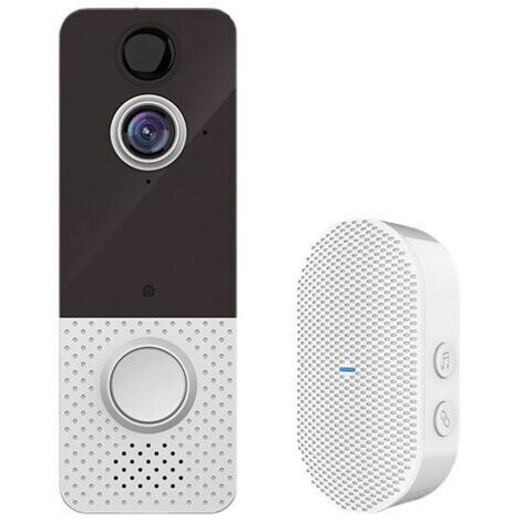 【Version la Plus Récente 2022】 Sonnette sans Fil avec Caméra, 1080P Visiophone sans Fil avec Carillon, Détection de Mouvement, Grand Angle, Audio Bidirectionnel, Stockage Cloud Gratuit, IP66 Étanche
