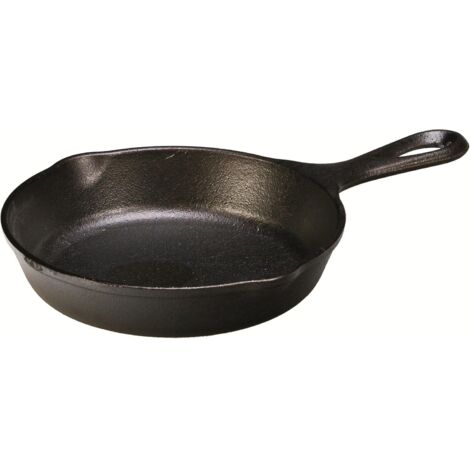 Verstärkte Gusseisenpfanne für schmackhaftes und gleichmäßiges Braten ein robustes und langlebiges Küchenutensil.