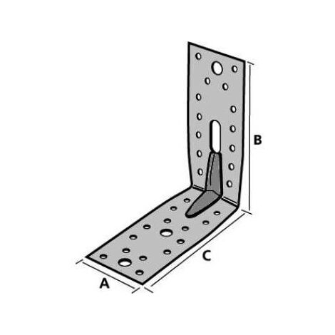 Verstärkter gemischter Winkel SIMPSON - A65xB152,5xC154x2,5mm - E9/2.5