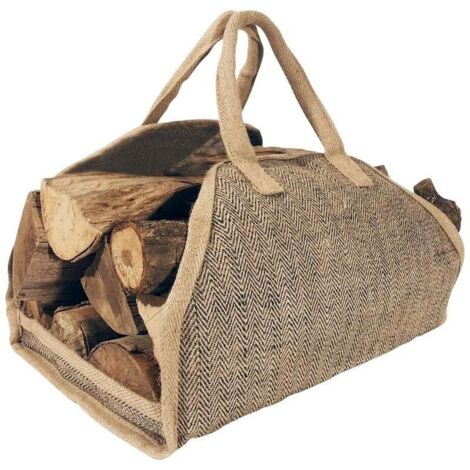 Verstärkter Sackleinen-Holzsack