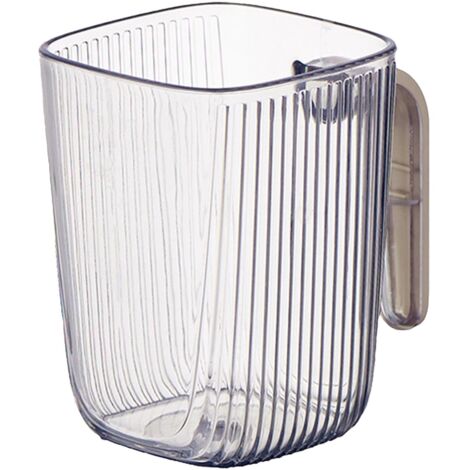 Verstärkter, transparenter Zahnbürstenhalter aus ABS/PET mit Griff, 7,5 x 10 cm, hygienisch und splitterfrei