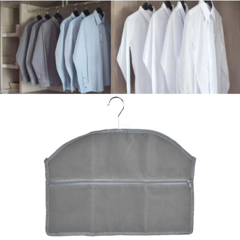 Versteckter Kleiderbügel – Hängender Aufbewahrungsorganizer für Dokumente und Geld – 600D wasserdichtes Oxford-Gewebe, Grau, 44,5 x 32 cm