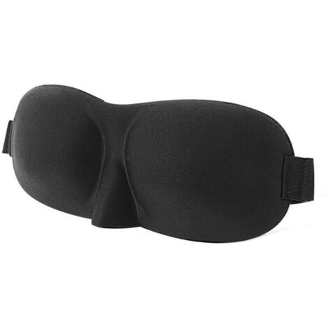 Verstellbare, atmungsaktive 3D-Schlafmaske für Damen und Herren, Schwarz – Optimaler Komfort und absolute Lichtundurchlässigkeit