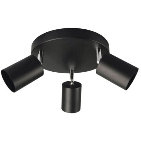 Verstellbare Deckenleuchte edm schwarz 20 cm 3 x 50 Watt
