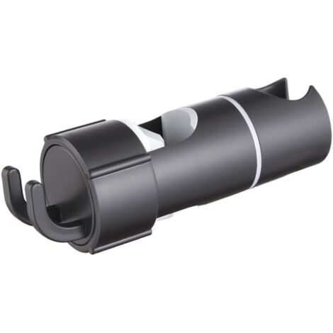 Verstellbare Duschkopfhalterung, für Duschköpfe mit 18-25 mm Haken, 360-Grad-Drehung, Schiebeklemme für Badezimmer (schwarz)