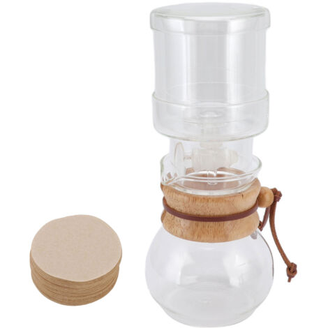Verstellbare Glas-Filterkaffeemaschine 400 ml für Eiskaffee, Bier und Milch