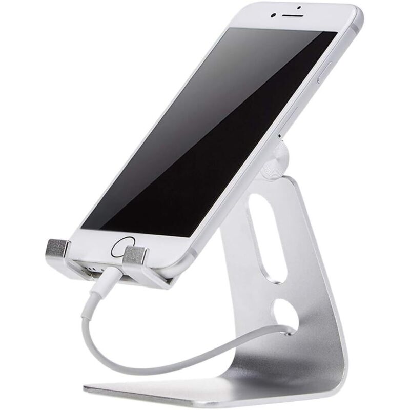 Image of Verstellbare Handyhalterung für iPhone und Android – Silber