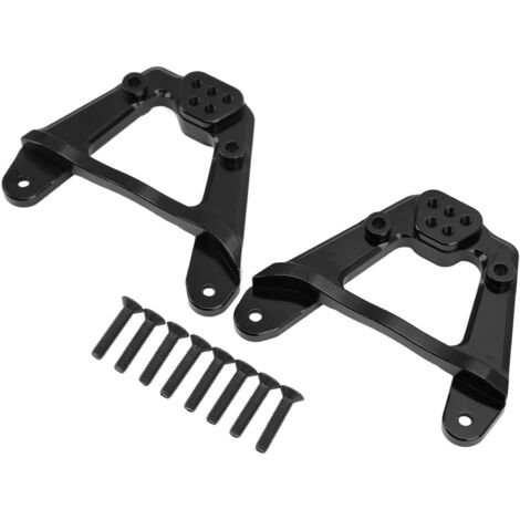 Verstellbare hintere Stoßdämpferhalterung aus Aluminiumlegierung für Axial SCX6 1/6 – Schwarz