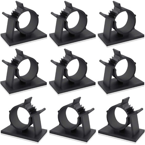 Verstellbare Kabelbinder, 3M-Klebekabelclips, Nylon-Kabelclips, geeignet für den Einsatz im Automobilbereich, im Haushalt und im Büro, schwarz, 60 Stück pro Packung.