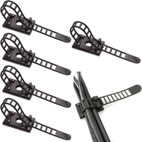 Verstellbare Kabelhalter, 50er-Pack Kabelclips, verstellbare Kabelbinder