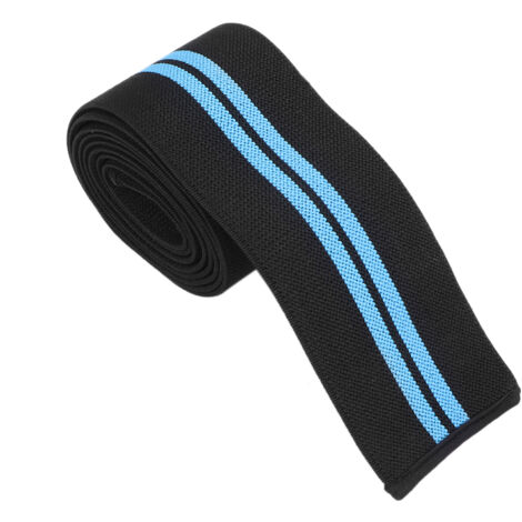 Verstellbare Kniebandage mit Kompression für Gewichtstraining und Fitness, Gelenkunterstützung für Beinübungen (Schwarz Blau)