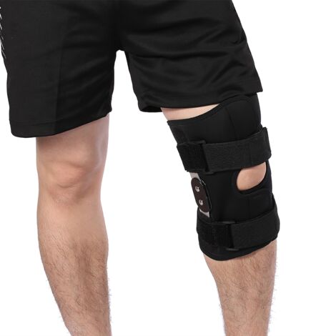 Verstellbare Kniebandage mit Stabilisierungsgurt – Kniebandage und Gelenkschutz (Größe L)