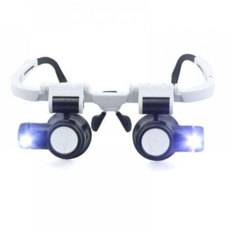 Verstellbare Kopfbandlupe mit LED-Licht 8 X 15 X 23 X Binokular-Brillenlupe Freisprecheinrichtung Lupe zum Lesen, für Juweliere, Uhren und Elektronikreparaturen