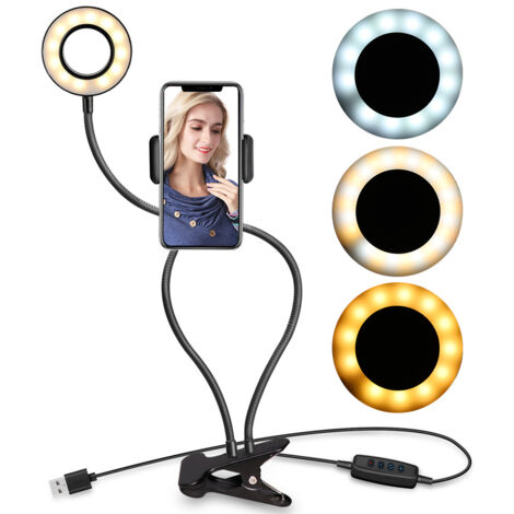 Verstellbare LED-Lampe für Tätowierer und Nageldesigner, intensives Licht, faltbar, schwarz