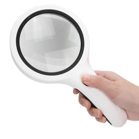 Verstellbare LED-Lupe mit warmem/kaltem Licht, Doppellinse und 18 LEDs zum Lesen