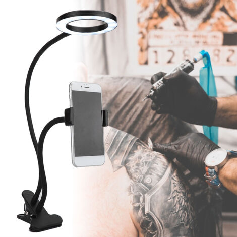 Verstellbare LED-Schreibtischlampe für Tätowierungen und Make-up, flexibles Ringlicht für Microblading