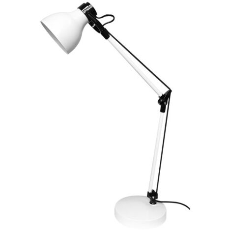 Verstellbare Schreibtischlampe carpo 1xe14 weiß/schwarz 48x14,2x14,2 cm