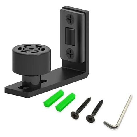 LINGHHANG Verstellbare schwarze Bodenführung, untere Führung für Schiebetür, Wand/Tür