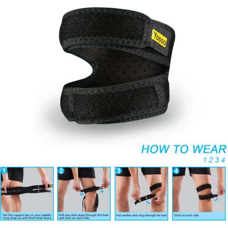 Verstellbare Sport-Kniebandage für die Kniescheibe mit Stützband