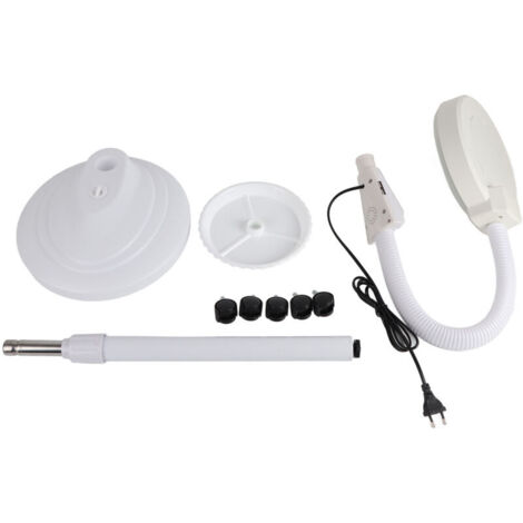 Verstellbare Sticklampe, LED-Kaltlichtlampe mit Lupe, Wimpernverlängerungslampe, Augenschutz, schattenlose Schönheitslampe, Stehlampe (europäische Regelung 250 V) (Übergewicht und Übergewicht) FLITI