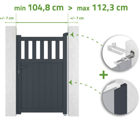 Verstellbare Torbreite 1m SANTIS H.160cm grau Aluminium
