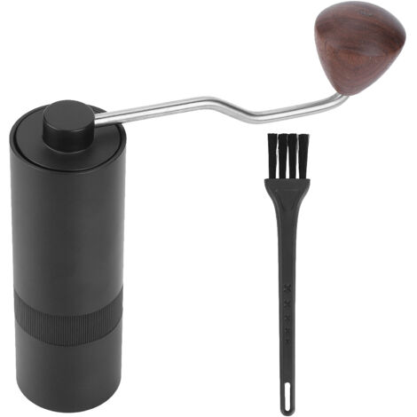 Verstellbare, tragbare Handkaffeemühle – Kaffeebohnenmühle – Schwarzes Küchengerät – 30 g Fassungsvermögen