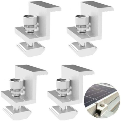 verstellbare Z-förmige Halterungen für Photovoltaik-Solarmodule - 30 mm Endklemme - Komplettpaket -