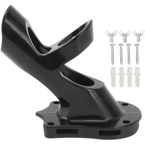 Verstellbarer 45°-Fahnenständer aus Aluminiumlegierung, rostfrei, robust, mit 3-Loch-Fahnenhalterung, schwarz