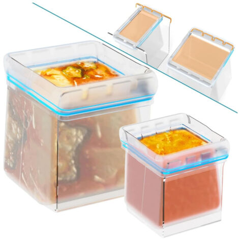 Verstellbarer Acryl-Gefrierbeutel-Füllständer – Küchenorganizer für Gefrierbeutel