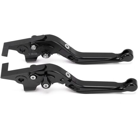 Verstellbarer CNC-gefräster Brems- und Kupplungshebel aus Aluminium für Yamaha TMAX 530/560 – Schwarz