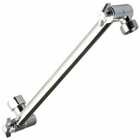 AMIRROR SMART UG Verstellbarer Duschkopf-Verlängerungsarm, 11 Zoll Messing-Duscharm-Verlängerungshardware, gebürstetes Nickel, Wandmontage-Duschkopf
