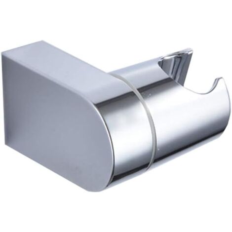 Verstellbarer Duschkopfhalter, Wandmontage mit Schiebeklemme, Chrom, Silber