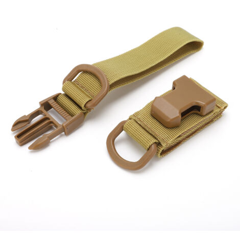 Verstellbarer EDC-Hüftrucksack mit Schnellverschluss und Haken für Outdoor-Camping (Khaki)