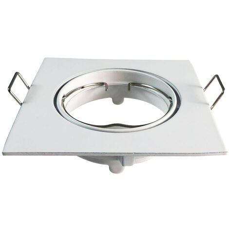 Verstellbarer Einbauhalter quadratisch weiß
