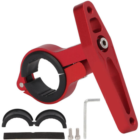 Verstellbarer Fahrradflaschenhalter aus Aluminiumlegierung – Adapter für Lenker oder Sattelstütze – Rot