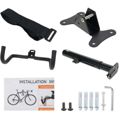 Verstellbarer Fahrradständer zur Wandmontage – Faltbarer Fahrradständer aus Aluminium (25 kg Tragkraft) – Für Garage/Zuhause