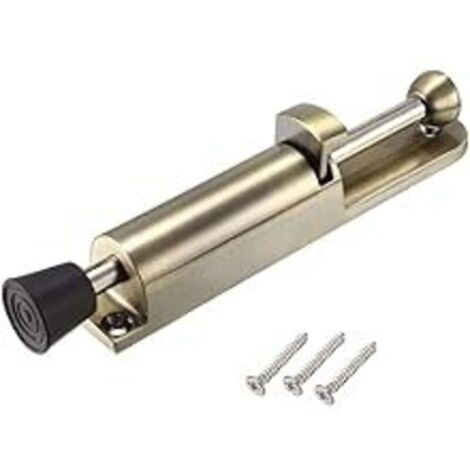 Verstellbarer Fußtürstopper, Federtürstopper mit Schrauben, Bodentürstopper aus Zinklegierung, geeignet für den Innen- und Außenbereich, Schwarz