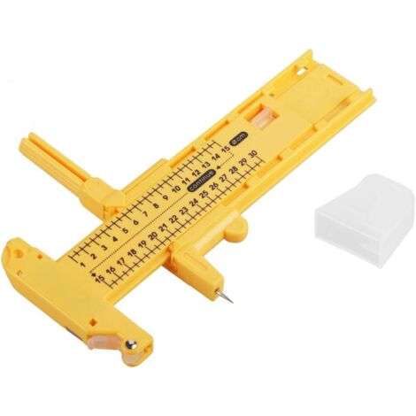 Verstellbarer gelber PVC-Schneidzirkel zum Schneiden von Papier und Leder, Heimwerkerwerkzeug